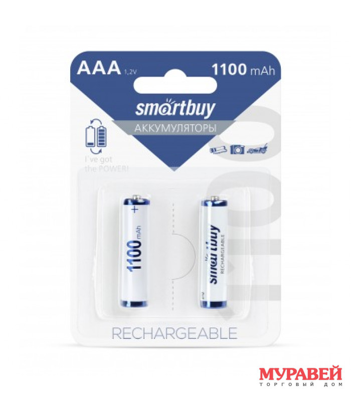 Аккумулятор NiMh Smartbuy AAA / 2 Bl 1100 mAh
