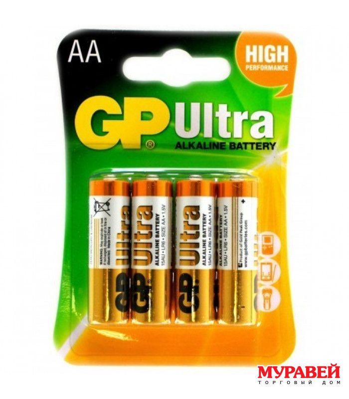Батарейка GP LR6 Ultra Plus (уп/4шт)