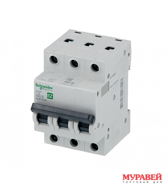 Выключатель автом Schneider EASY9 3Р/25А 4,5кА
