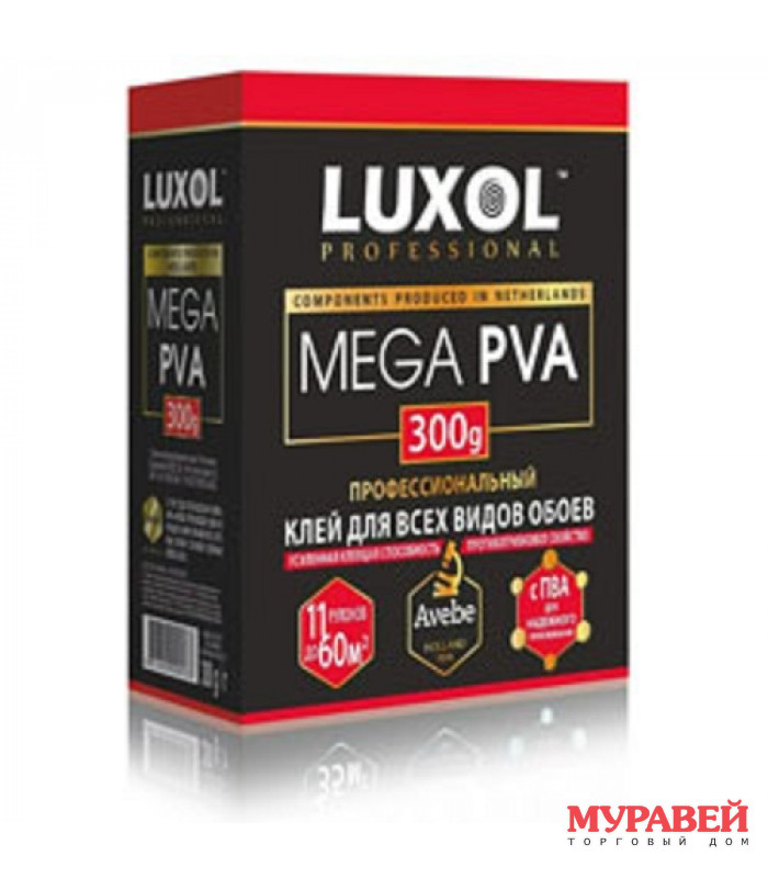 Клей обойный «Luxol Mega PVA» 300г