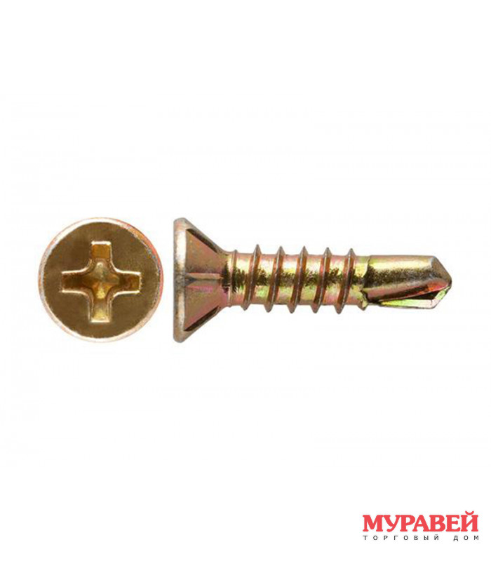 Саморез пот. головка сверло ч. резьба желтые 3,9×13