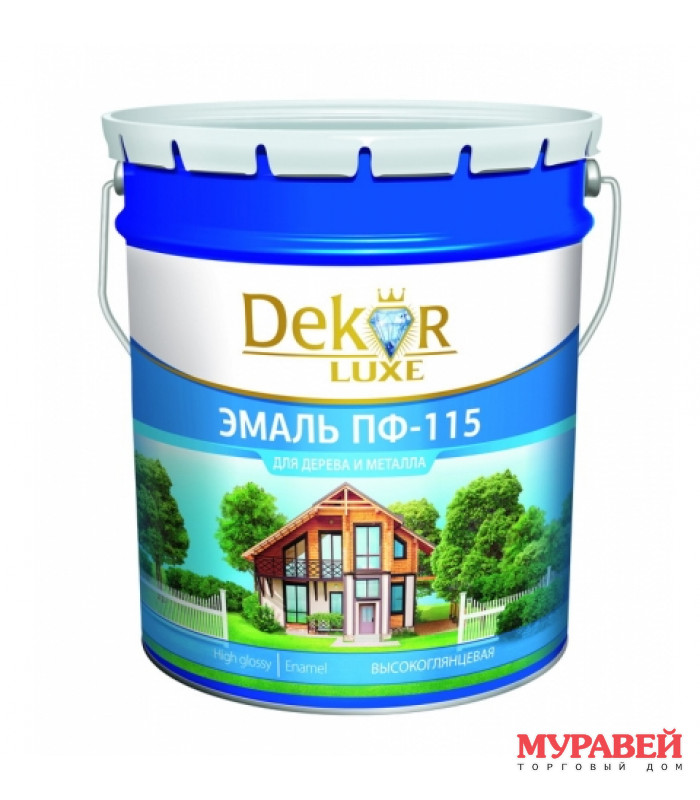 Эмаль ПФ-115 белая 6 кг DEKOR