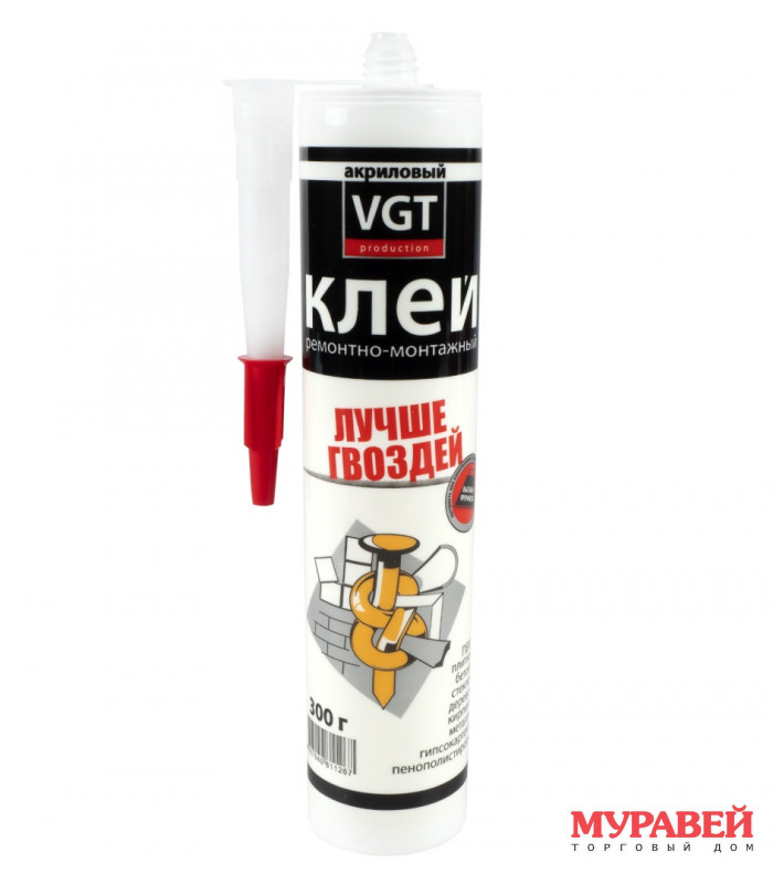 Клей Жидкие гвозди прозрачный 0.28 кг ВГТ