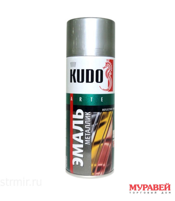 Эмаль универсальная 520 мл хром зеркальный KUDO