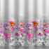 Шторка для ванной комнаты САНАКС Розовые герберы