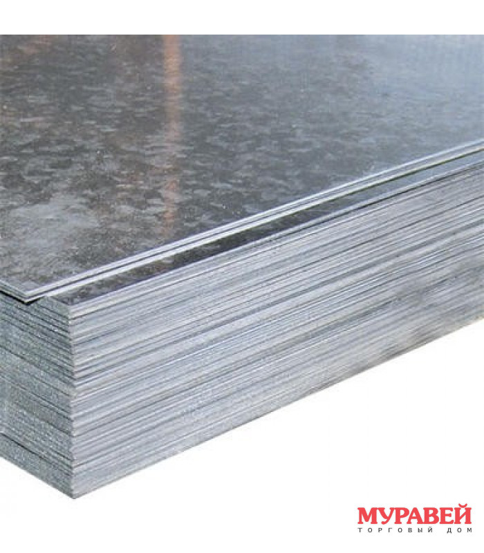Лист оцинкованный 0,5 мм 1,00×2,00 м