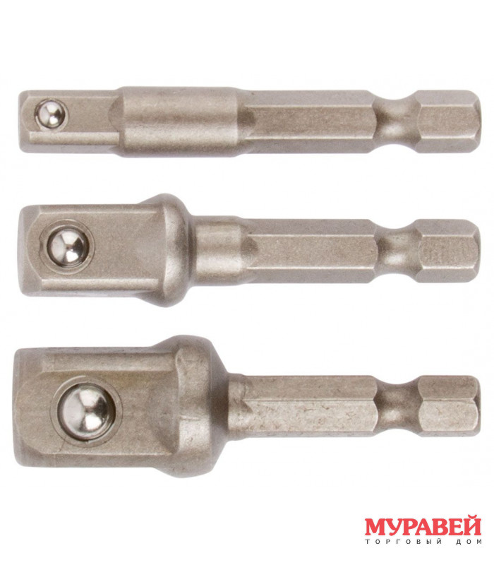 Адаптеры под головки 1/4", 3/8"/ 1/2" , набор 3 шт