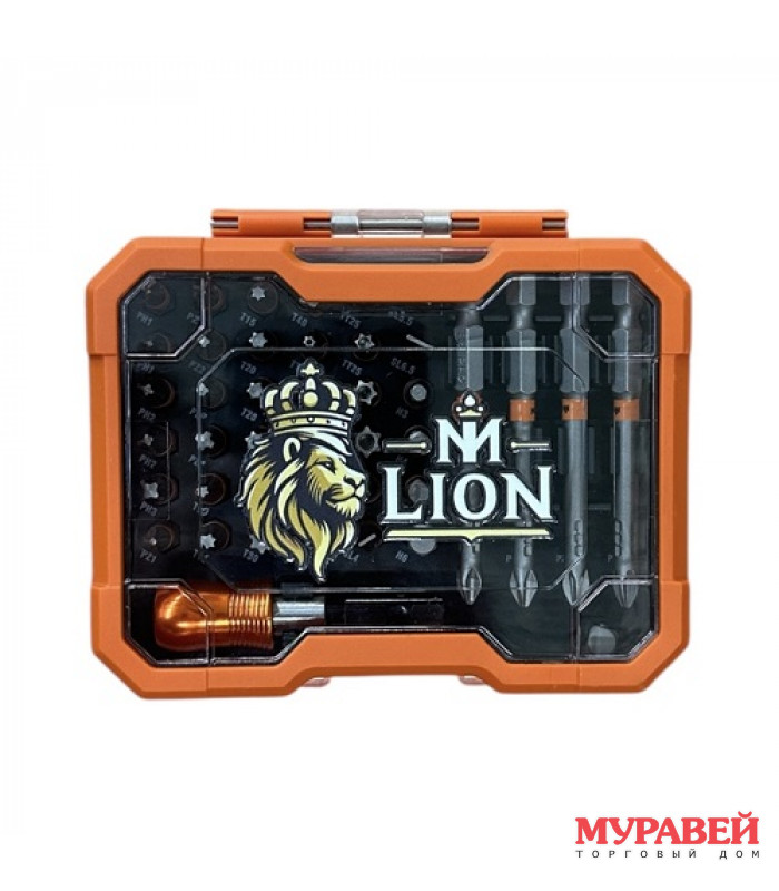 Набор стальных бит "Монтажный", 42 предмета M-LION